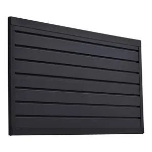 VEVOR Slat Wall Paneling, TikTokShopBlackFriday, 2 x 4 ft, PVC Garage Slatwall with Modular Design, Black Slat Wall Easy-to-Install Adjustable Slatwall Panel with Coupling Structure & DIY Cutting, Fits for Storage & Display