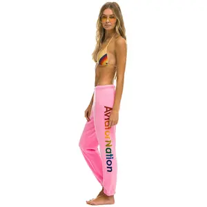 AVIATOR NATION HAIGHT ASHBURY SWEATPANTS - NEON PINK