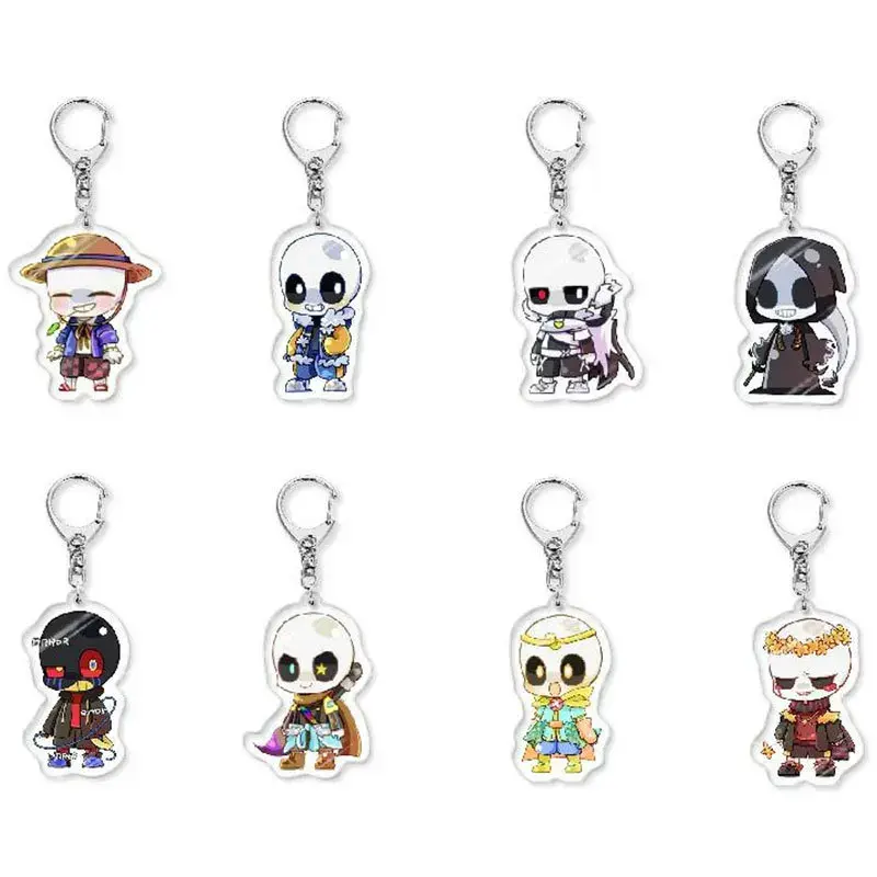 Undertale Sans, Flowey, Papyrus & Asriel Acrylic Keychain, Fan Gift