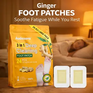 Turmeric Bamboo Charcoal Wormwood Foot Patches Natural Deep Cleansing Pads for Stress Relief and Improved Sleep Daily Foot Care