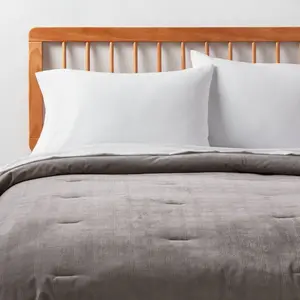 Twin/Twin Extra Long Corduroy Plaid Comforter Gray - Room Essentials Twin/Twin Extra Long Corduroy Plaid Comforter Gray - Room Essentials