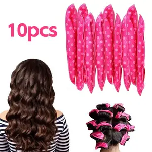 10 PCS Heatless Hair Curler To Sleep In - Heatless Curling Set, Heat Free Curls , Frizz-Free, Soft Curls - For All Hair Types