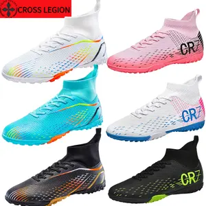 Men's High Top Turf Football Boots, Professional Outdoor Anti-skid Breathable Lace Up TF Soccer Cleats For Summer Rainy Day Training Outdoor Competition soccer shoes soccer boots shoes soccer summerwins