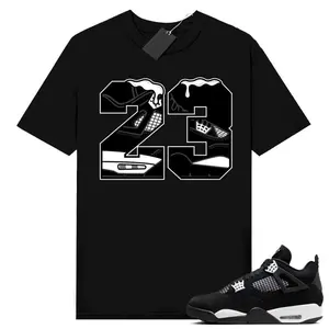 AJ4 White Thunder retro to match Sneaker Black - 23 Drip  TOP PULLOVER