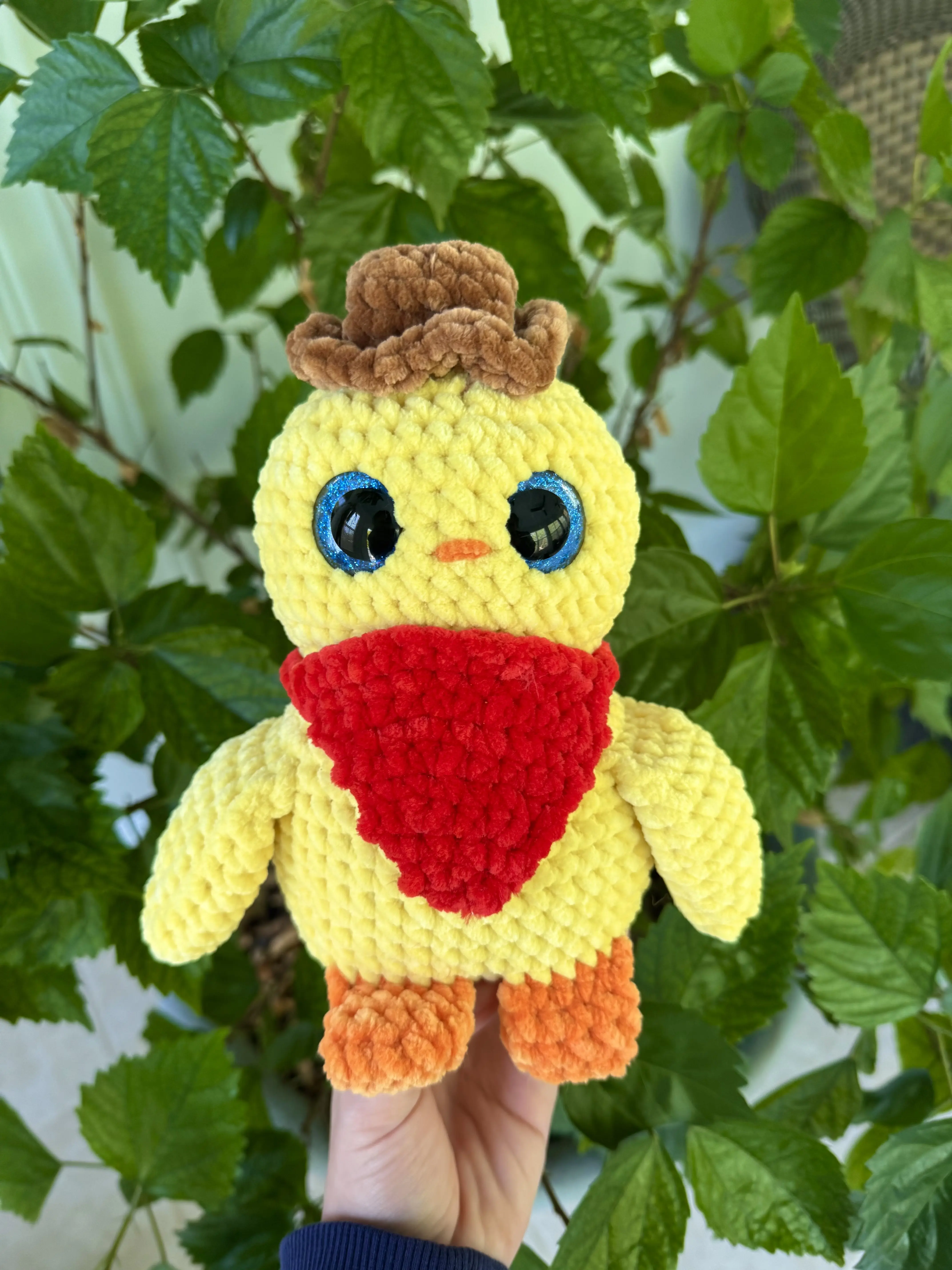 Crocheted Cowboy Chick Plush
