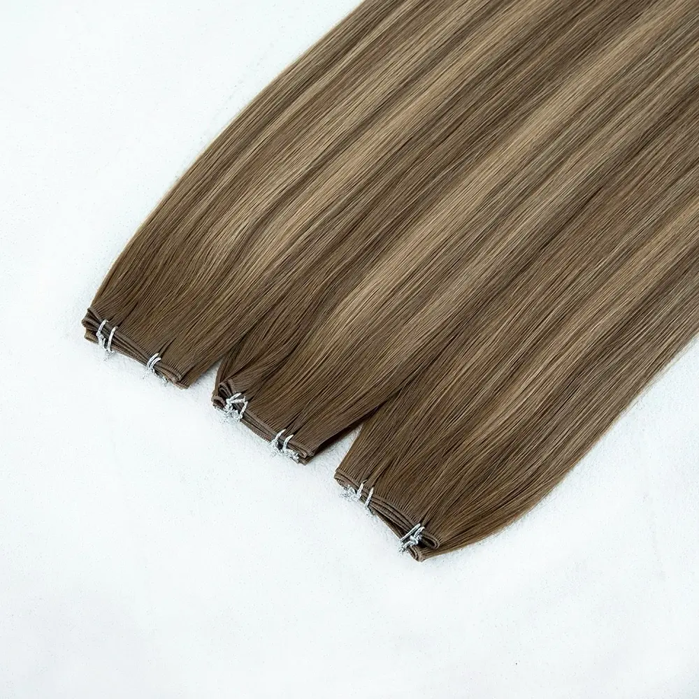 ALT Hair Extensions Macchiatto 18” Micro Weft Weight 60g Color Rooted 8/8/18. Ethically Sourced, Double-Drawn Excellence, Full Cuticle Alignment, Natural Strength and Luster