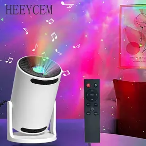 Mini cannon portable starry sky projector, galaxy projector, adjustable night sky color, portable indoor and outdoor projector, built-in remote control timing, support Bluetooth connection, suitable for bedroom rest, ceiling projection, home entertainment