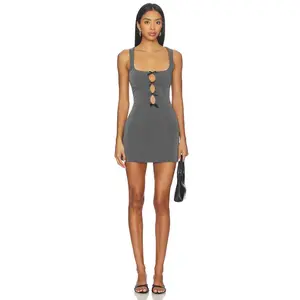 BY.DYLN Brandy Mini Dress in Grey