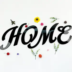 3D Acrylic Letter Wall Stickers, 20cm Large Capital Artistic English Letters, Foam Combination Mirror Stickers