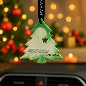 Christmas Tree Car Air Freshener Hanging Ornament – Long-Lasting Scented Diffuser for Car, Closet & Home | Odor Eliminator Decorative Aroma Tag