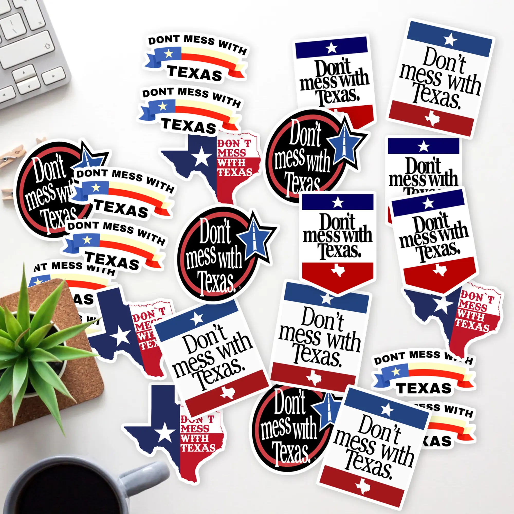 Stickers Pack 20 Pcs Dont Aesthetic Mess Bumper Bottle with Skateboard Texas Luggage Bike Laptop Car Guitar Waterproof Water Colorful Vinyl