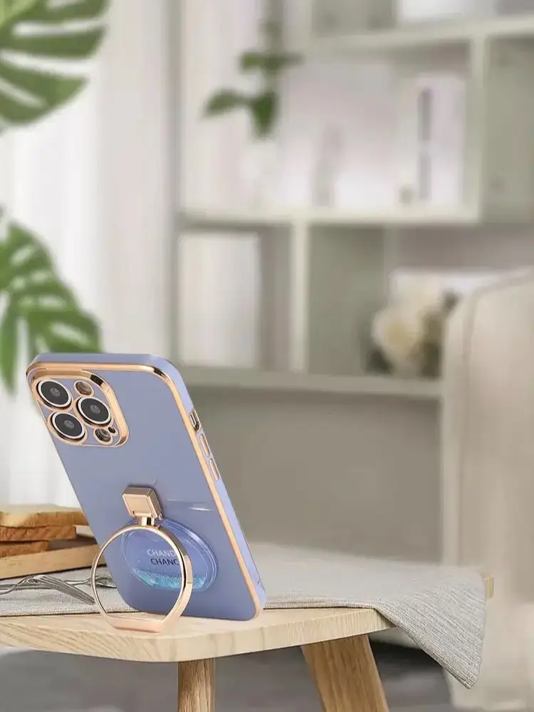 Luxurious Glittery Phone Case with Perfume Bottle Kick Stand, compatible with iPhone 11