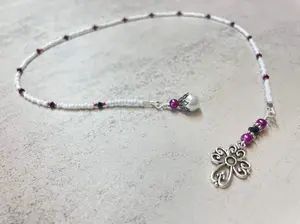Religious Cross Beaded Bible Bookmark- Book Thong
