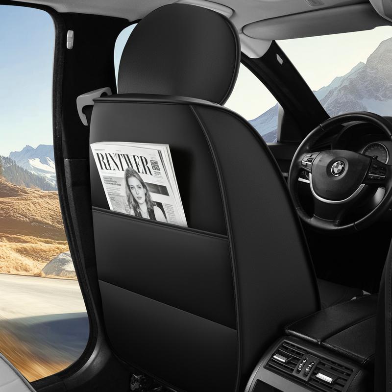 Premium PU Leather Car Seat Covers - Scratch-Resistant & Wear-Resistant - Full-Body Protection for 5 Seats - Water-Resistant & Easy to Clean - Seat Protection for All Seasons