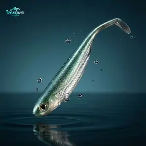 6Pcs Soft Paddle Tail Swimbaits Soft Fishing Lures Lifelike Swim Shad Minnow Lures Freshwater Saltwater Soft Bait Ideal for Bass Trout Pike Drop Shot Rig Fishing Tackle Gear