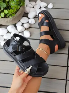 Women's Fashionable Platform Sandals, Casual Comfortable Platform Sandals for Beach, Lightweight Breathable Shoes for Daily Wear, Girl