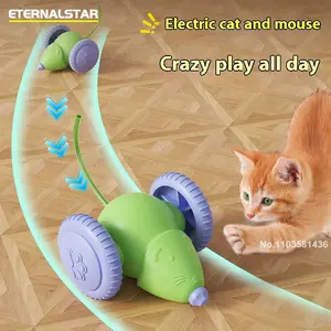 Interactive Electric Cat Toy – Smart Mouse Car with Obstacle Avoidance for Kittens