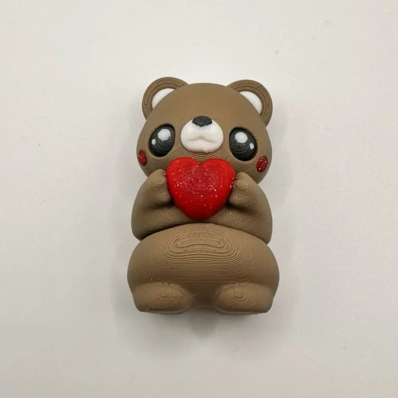 Valentine Bear 3D Printed Decoration