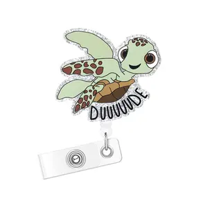 Fun Turtle Badge Reel, Retractable Design, Perfect for Nurses Doctors Medical Staff Nursing Students, Cute Pediatric Nurse Badge Reel