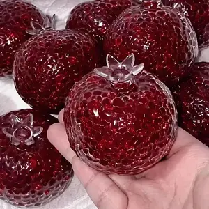 Portable Handcrafted Stress Relief Ball Pomegranate-Shaped Durable Prank Toy Novelty TPR Fruits Squeeze Toy Party Gifts