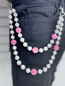 WHTE PINK WALLET CHAIN