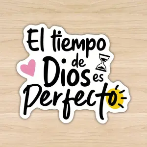 1PC Multi-scene Adaptable "God's Timing" Stickers, Heart & Hourglass Decorative Decals, Waterproof & Wear-resistant, Automotive Decoration, Suitable for Cars, Motorcycles, Mugs, Skateboards and More, Meet Mix & Match Needs, Hot-selling Practical Decals