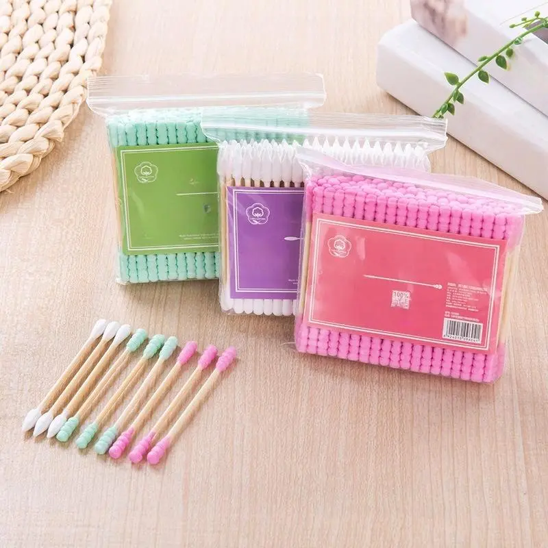 Double-ended Cotton Swabs, Soft 300pcs Multifunctional Beauty Makeup Tool for Ear & Nose Cleaning, Versatile Use for Makeup Application, Essential Tool