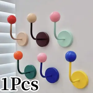 1Pcs Colorful Magnetic Hook Set, No-Drill Design, Durable & Versatile Hooks for Kitchen/bathroom/fridge Use, Easy-To-Hang Storage Solution