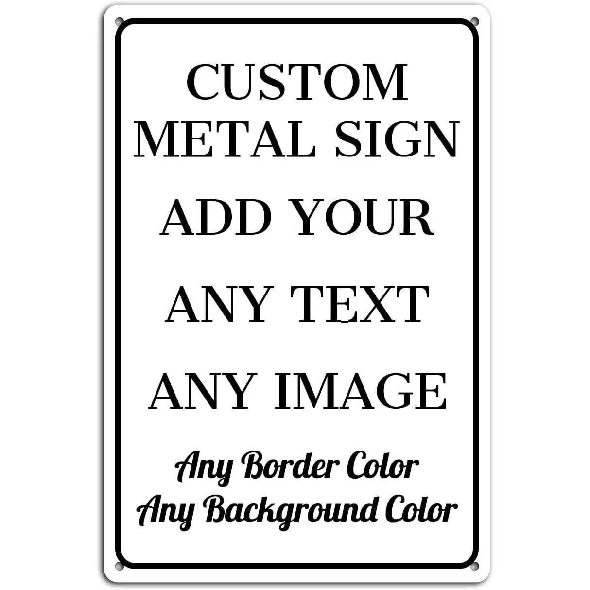 Custom Signs Outdoor Metal Sign - 12 x 8 Personalized Aluminum Rust-Proof Entrance Signs, Garden Signs, Hazard Signs, Intersection Signs, Parking Signs, Decorative Signs (Style 03)