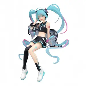 16cm Hatsune Miku Neon Cyber PVC Anime Noodle Stopper Figure Official Figurine Collectible Model Table Ornament Fan Collection Holiday & Birthday Gifts