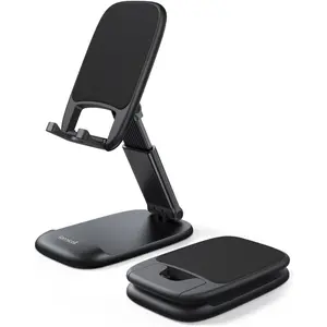 Cell Phone Stand for Desk-[Height Adjustable] Foldable Mobile Phone Holder, Portable Stand For iPhone 17,16,15,14,13,12,11, Galaxy S25,S24, Cellphones, Office Accessories