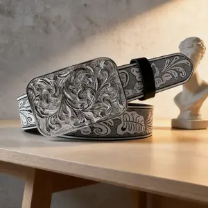 Western-Style Belt with Sturdy Durable Buckle Ideal for Jeans & Casual Pants Rugged Cowboy Rodeo Charm Masculine Appeal for Formal Occasions belts
