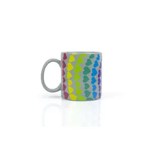 We Are In This Together Rainbow Window Hearts Ceramic Coffee Mug | 16 Ounces