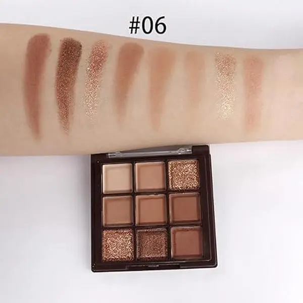 Neutral Nude Eyeshadow Palette – Brown Smokey Eye Makeup Kit with Rose Gold & Bronze Shades, Long-Lasting Natural Look