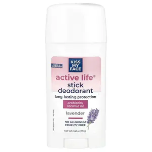 Kiss My Face Active Life®, Stick Deodorant, Lavender, 2.48 oz (70 g)