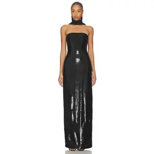 L'Academie by Marianna Veleda Sequin Gown in Black