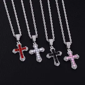 Zircon Crucifix Pendant - Cross Necklace & Pendant Jewelry for Men Women Gift