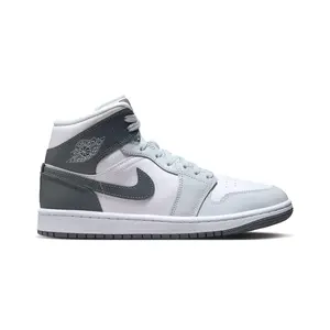 Women's Jordan 1 Mid White/Smoke Grey-Pure Platinum (BQ6472 113)