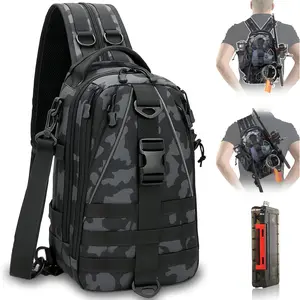 Fishing Backpack, Fishing Bag with Tackle Box, Compact Fishing Tackle Bag, Fishing Tackle Backpack with Rod Holder for Outdoor  Fishing Gifts for Men Women