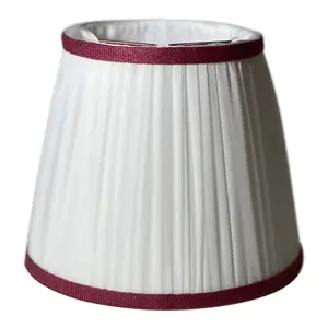 Accent Handcrafted Pleated Lamp Shade with Contrast Trim