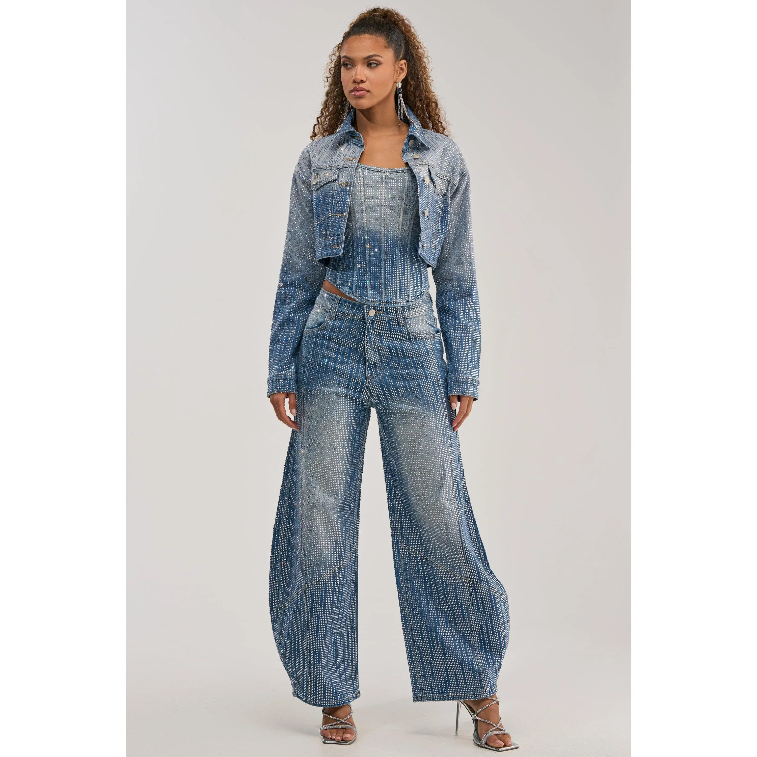 MIND SPINNING EMBELLISHED DENIM