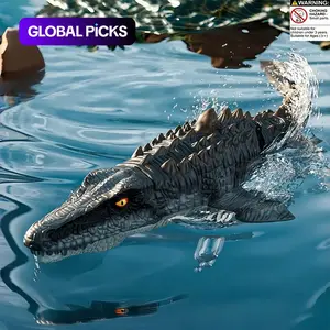 Remote Control Mosasaurus Dinosaur Toy, 1 Count Rechargeable Electric Simulation Dinosaur Toys with Light & Spray, Pool Toy for Swimming Bath Lake Ocean