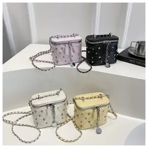 Women's Korean Quilted Leather Crossbody Purse - Adjustable Chain Mini Square Handbag, Lightweight Chic Diamond-Quilted Athletic Shoulder Bag, Women's Handbags & Accessories for Party, Daily Wear, Purses,summervibes