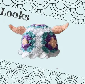 Handcrafted Crochet Viking Hat - Authentic Design with Unique Patterns and Craftsmanship