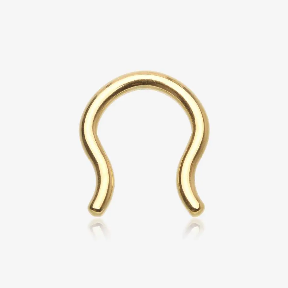 Implant Grade Titanium Gold PVD Basic Septum Retainer
