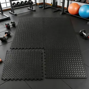 Eva Interlocking Fitness Exercise Mat for Home, 8-Piece Set for Bedroom, Living Room or Gym, Durable and Easy to Clean Interlocking Mats