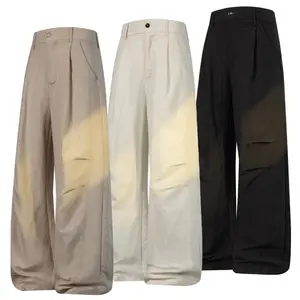 Solid color loose straight-leg pants with a curved cut, casual trousers with pockets; men’s summer quick-dry, breathable dress pants with a premium feel; unisex design for everyday wear and vacations. #SummerVibes
