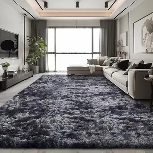 Luxurious Shaggy Area Rug - Soft, Hand Washable, and Durable Floor Mat with Lovely Warm Color Gradient - Perfect for Bedroom, Living Room, Leisure Area, and Bedside