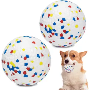 Indestructible Dog Ball - Durable Chew Toy for Aggressive Chewers, Floating Mini Interactive Dog Fetch Balls for Small, Medium & Large Dogs, Tough E-TPU Mini Interactive Dog Fetch Balls