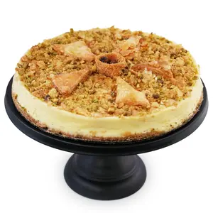 Andy Anand Baklava Cheesecake, 9-Inch, 2.8 lb – Turkish Honey & California Cream Fusion, Pistachio & Walnut, Gourmet Birthday Gift Box